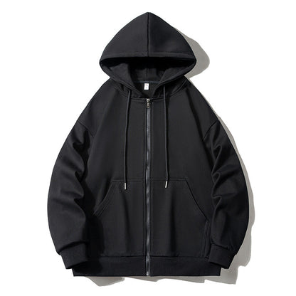 Men's hoodie zip-up jacket with full zip, oversized fit, and raglan sleeves Shop Velvia