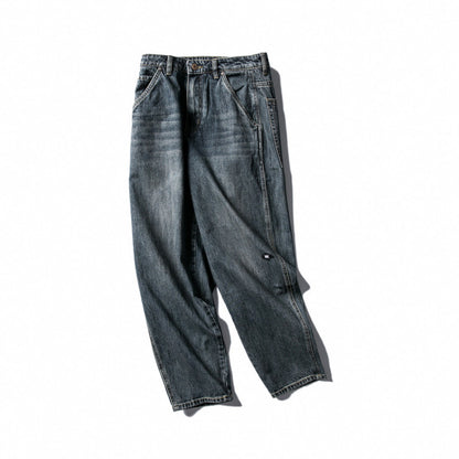 Men's Wide Baggy Jeans made of robust denim with a high waist and used wash Shop Velvia