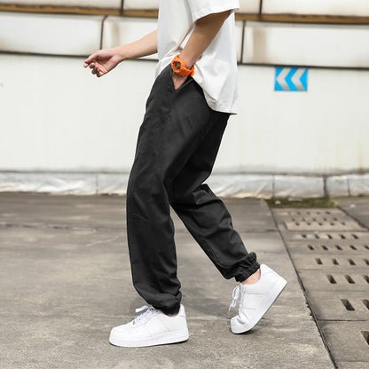 Men's Casual Cargo Pants with Elastic Waistband and Practical Side Pockets Shop Velvia