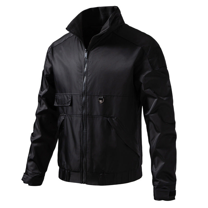 Men's water-repellent utility blouson with stand-up collar, kangaroo and flap pockets Shop Velvia