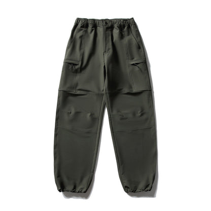 Men's Technical Cargo Casual Pants with Elastic Waistband, Knee Panels, and Zipper Pockets Shop Velvia