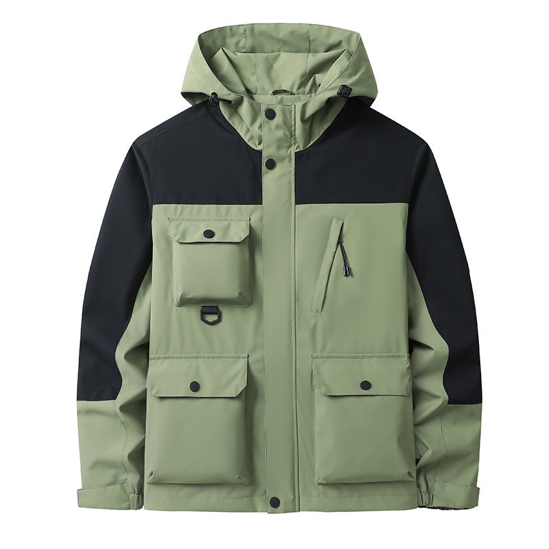 Men's Technical Utility Field Jacket with Hood, Multiple Pockets and Wind-Resistant Shell Shop Velvia