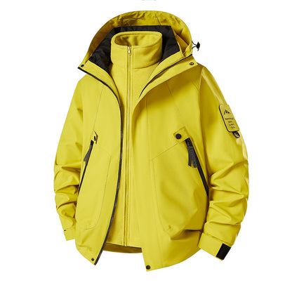 Men's 3-in-1 Softshell Parka with removable fleece inner jacket and technical hood Shop Velvia