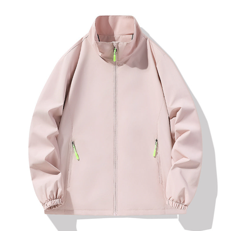 Men's Minimalist Softshell Outdoor Jacket with Stand-Up Collar, Wind and Water Resistant Membrane and Fluorescent Zipper Pulls Shop Velvia