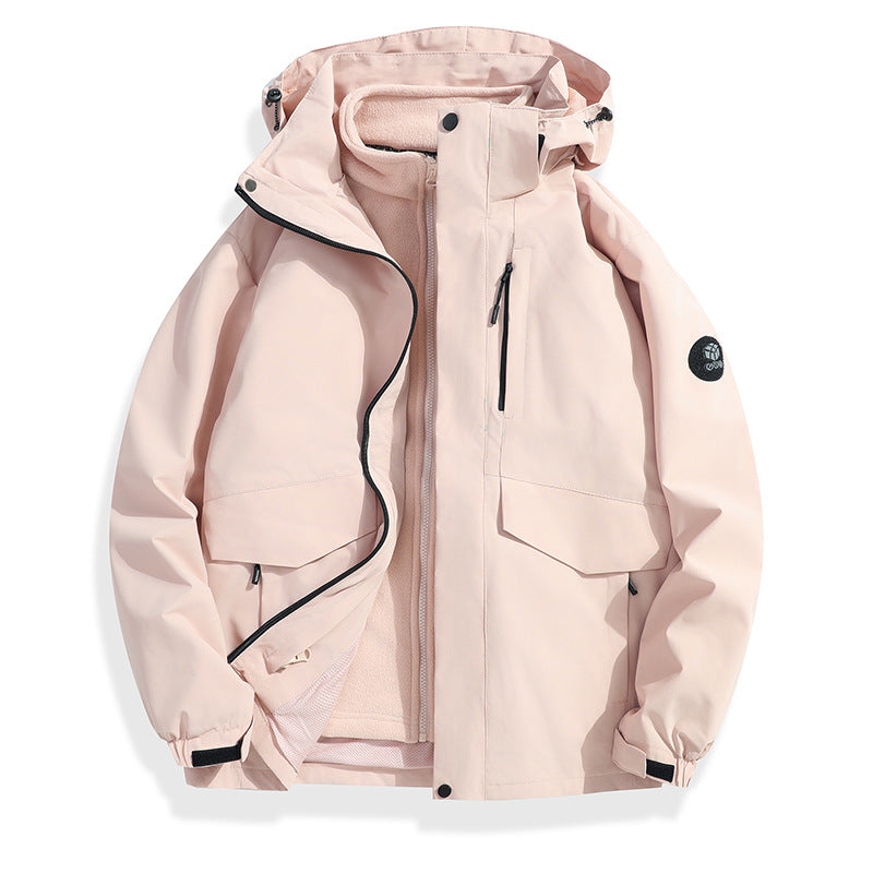 Men's Lightweight Softshell Rain Jacket with Detachable Fleece Lining, Sealed Seams and Multifunctional Pockets Shop Velvia