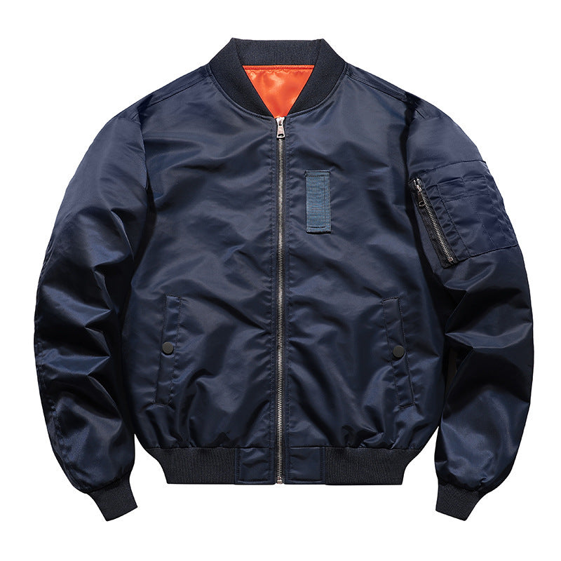 Men's Lightweight Flight Bomber Jacket with Water-Repellent Shell and Contrast Lining Shop Velvia