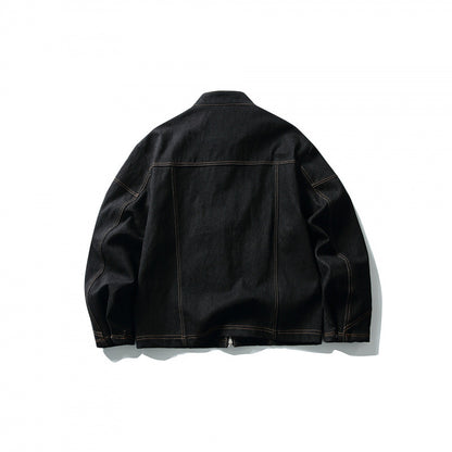 Men's Short Canvas Jacket with Distinctive Metal Toggle Fasteners and Contrast Seams Shop Velvia