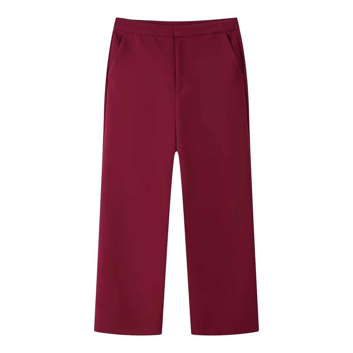 Women Elegant Two-Piece Blazer and Wide Leg Trousers Ensemble with Feather Trim on Sleeves Shop Velvia
