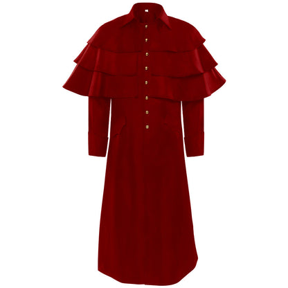 women's elegant maxicape coat with layered shoulder capes and stand-up collar Shop Velvia