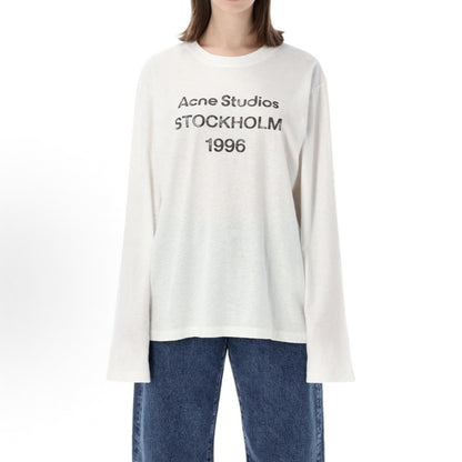 Men's Long Sleeve Shirt with Logo Print and Round Neckline Shop Velvia
