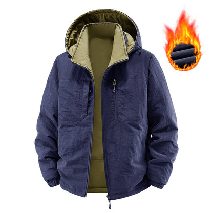 Men's thermo field jacket with fleece lining, hood and front pockets Shop Velvia