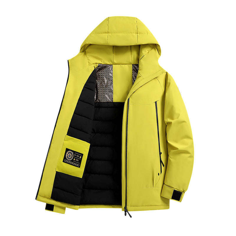 Men's Insulated Softshell Parka with Technical Hood, Windproof Outer Shell and Inner Pockets Shop Velvia