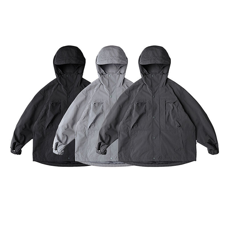 Unisex Water-Repellent Oversize Parka Jacket with Hood and Multifunctional Pockets Shop Velvia