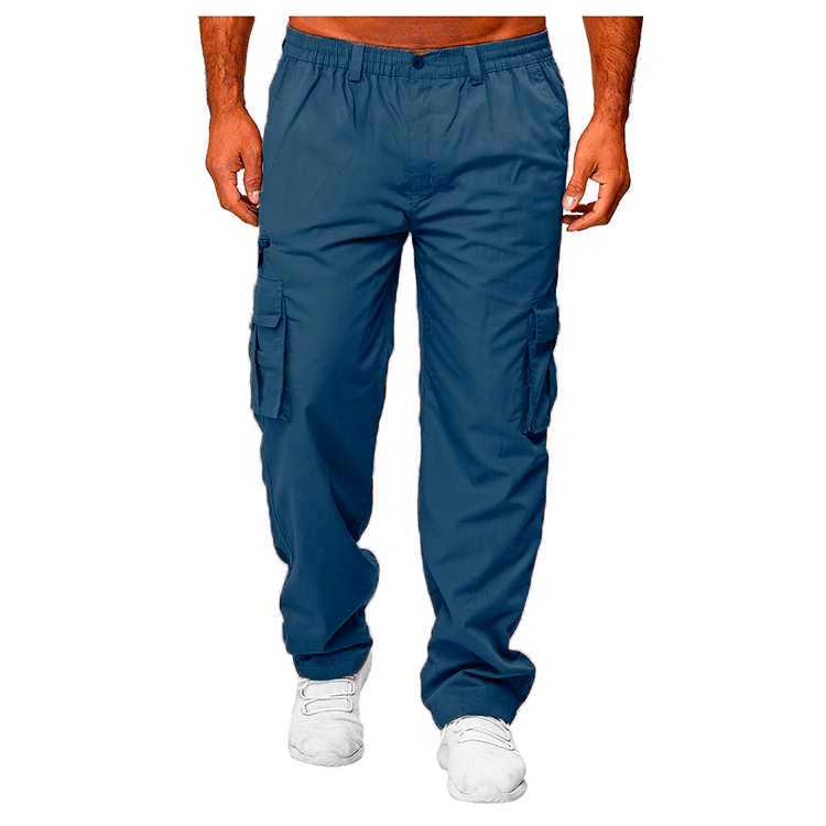 Men's cargo pants with elastic waistband and multifunctional pockets Shop Velvia