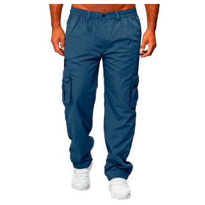 Men's cargo pants with elastic waistband and multifunctional pockets Shop Velvia