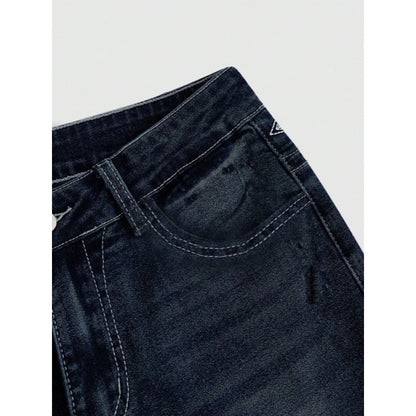 Women Bootcut Jeans with elaborate embroidery and high waist Shop Velvia