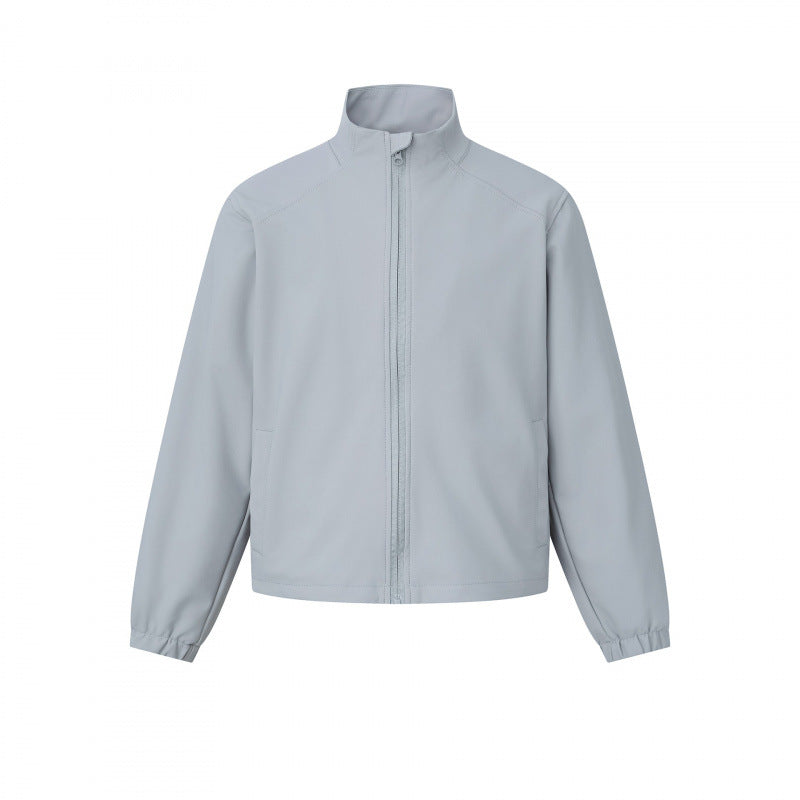 Unisex Lightweight technical short jacket with stand-up collar, concealed zipper and elastic cuffs Shop Velvia