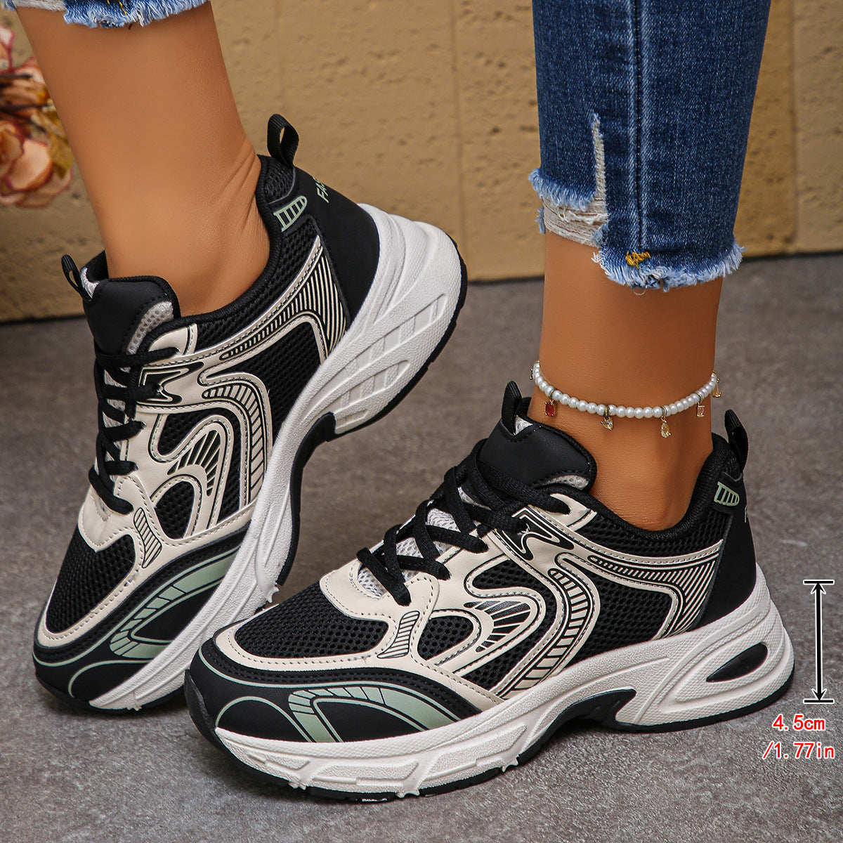 Women’s sporty sneakers with breathable mesh design and cushioned sole Shop Velvia