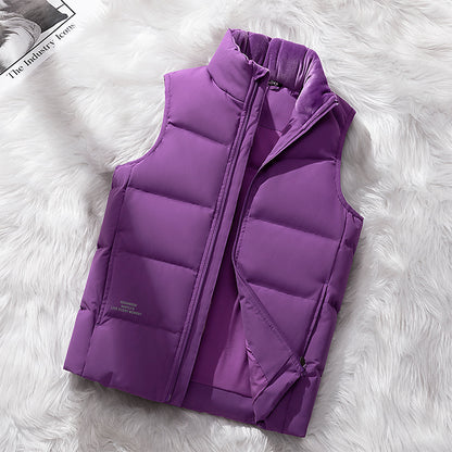 Women's quilted vest with thermal insulation and stand-up collar Shop Velvia