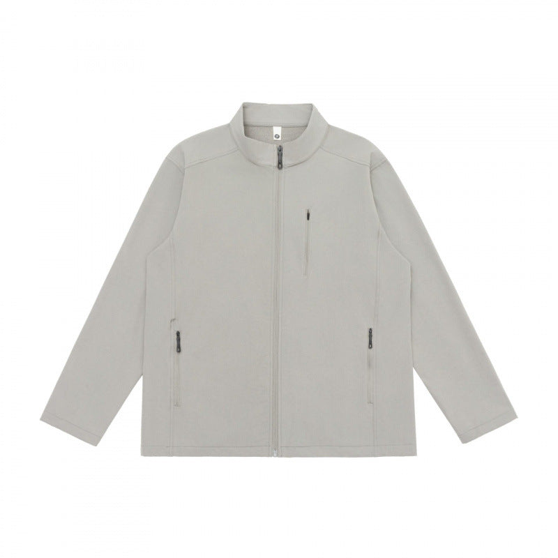 Unisex Light Tech-Fleece Zip Jacket with Stand-Up Collar, three Zip Pockets and Straight Cut Shop Velvia