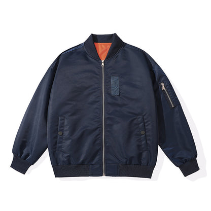 Men's Lightweight Flight Bomber Jacket with Water-Repellent Shell and Contrast Lining Shop Velvia
