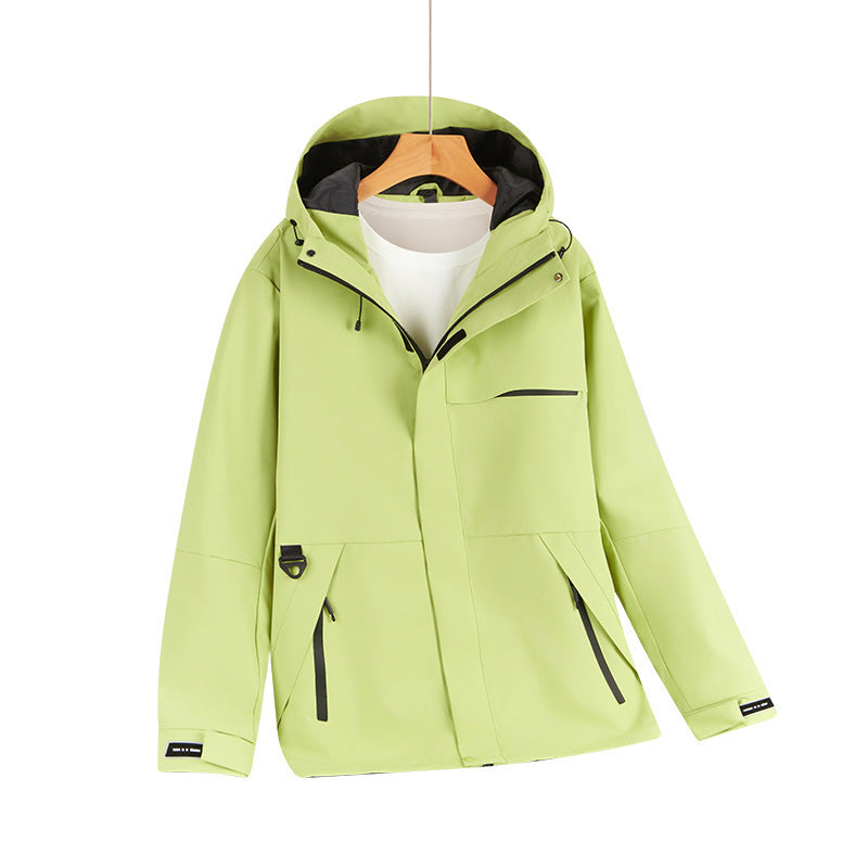 Men's Water-Repellent Softshell Hoodie Jacket with Concealed Zippers and Urban Cut Shop Velvia