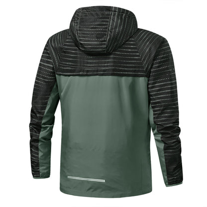 Men's Lightweight Reflective Hooded Windbreaker with Mesh Lining and Zipper Pockets Shop Velvia