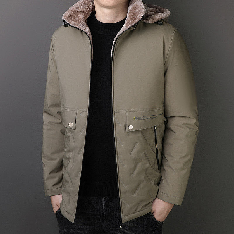 Men's Thermal Parka with Teddy Lining and Hood Shop Velvia