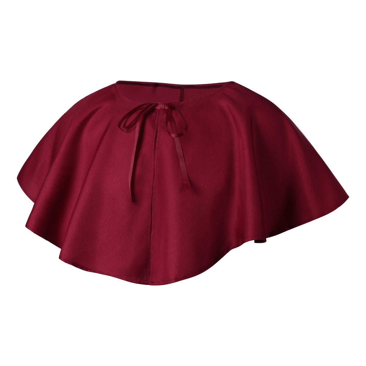 Unisex multi-layered hooded cloak with wide drape and satin ribbon closure Shop Velvia