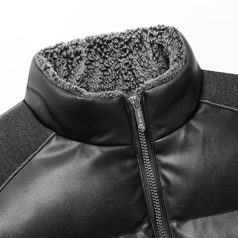 Men's padded quilted vest with cargo pockets and high collar Shop Velvia