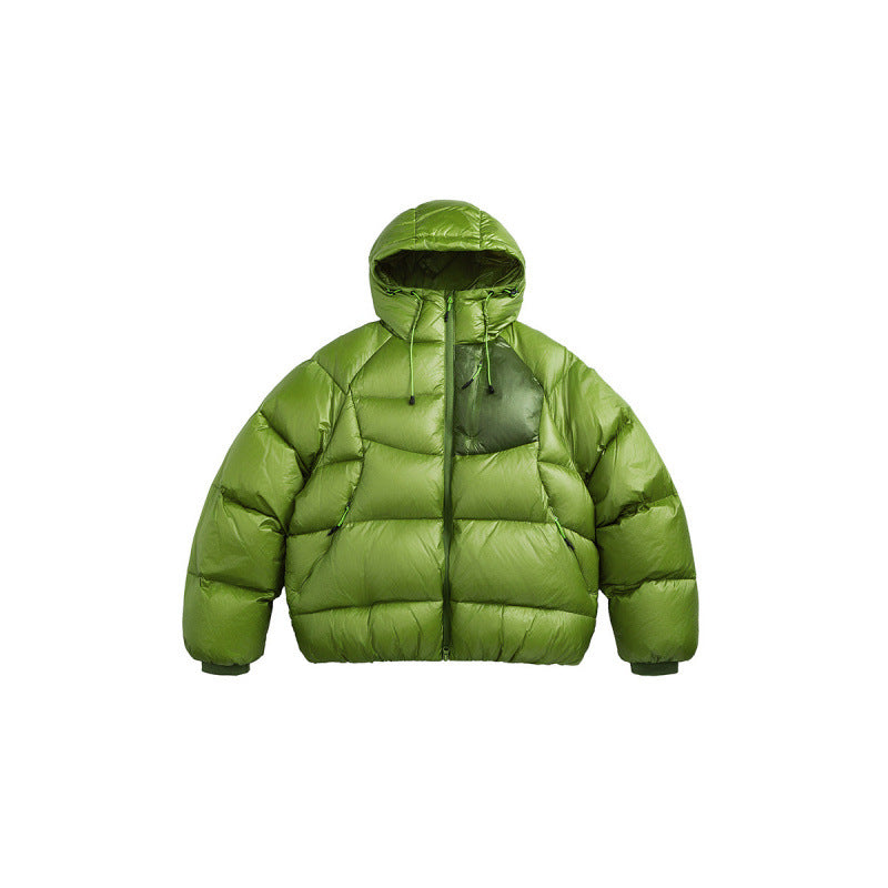 Unisex Quilted Down Jacket with Hood and Lightweight Thermal Insulation Shop Velvia