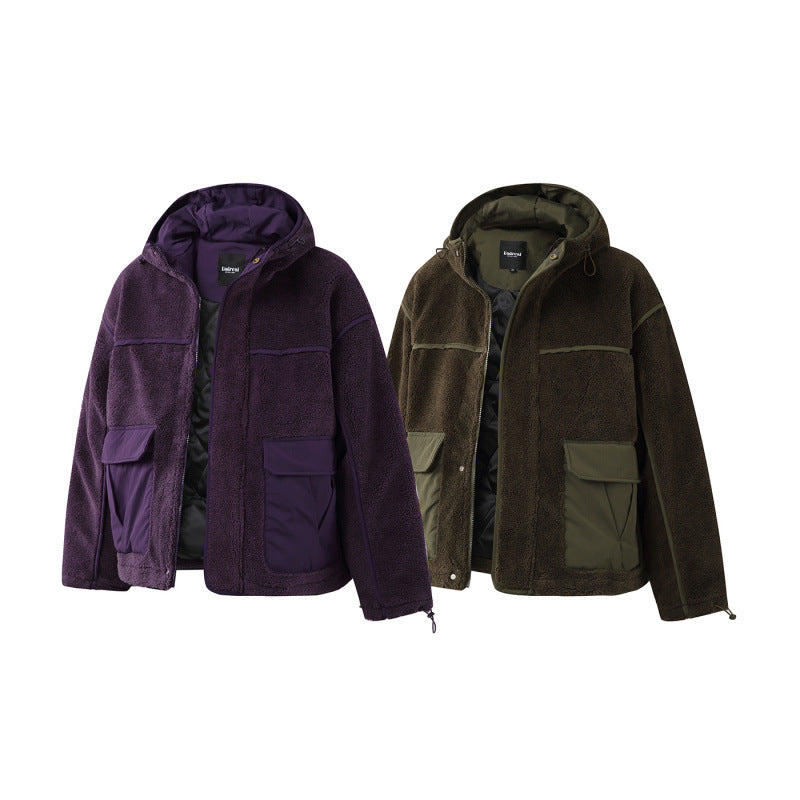 Unisex Kastige Fleece Hoodie with Utility Pockets and Drawstring Hem Shop Velvia