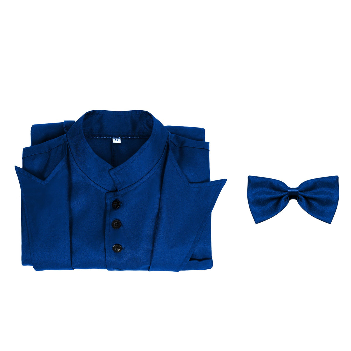 Men's formal tuxedo shirt with concealed button placket, stand-up collar and matching bow tie Shop Velvia