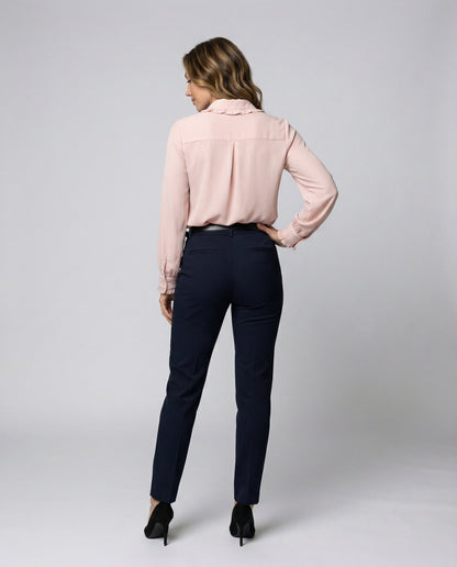 Women’s blouse with refined ruffle details and elegant sleeves