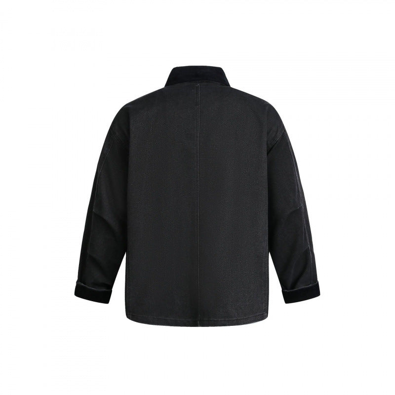 Men's utility jacket with toggle fastenings, cord collar, and multiple pockets Shop Velvia