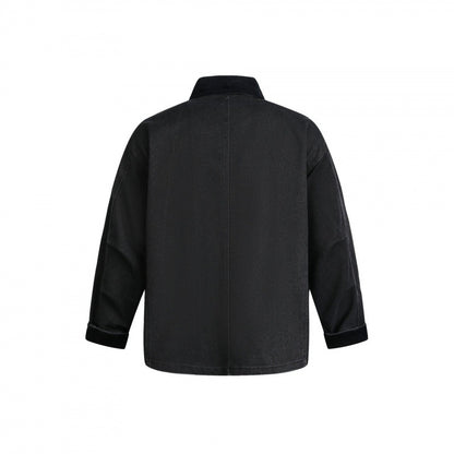 Men's utility jacket with toggle fastenings, cord collar, and multiple pockets Shop Velvia