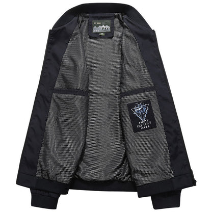 Men's Lightweight Urban Windbreaker Jacket with Mesh Lining, Embroidered Patches and Zipper Pockets Shop Velvia