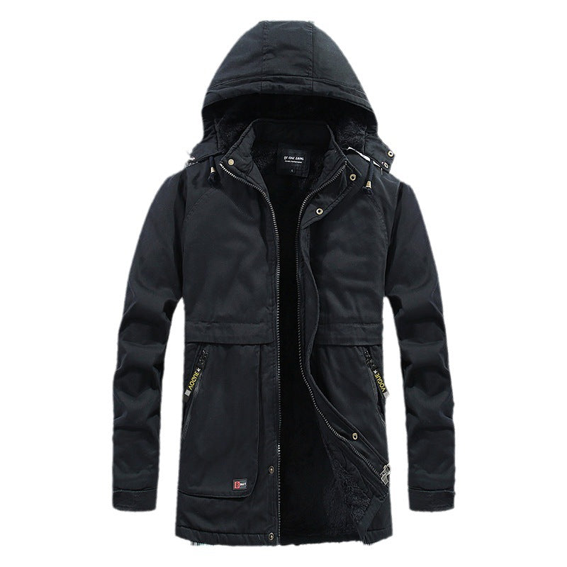 Men's padded parka with hood and soft teddy lining Shop Velvia