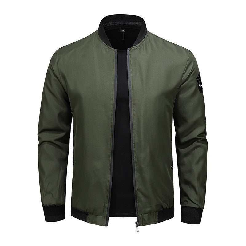 Men's urban lightweight bomber jacket with concealed two-way zipper, ribbed cuffs and arm pocket Shop Velvia