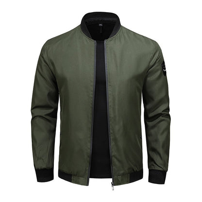 Men's urban lightweight bomber jacket with concealed two-way zipper, ribbed cuffs and arm pocket Shop Velvia