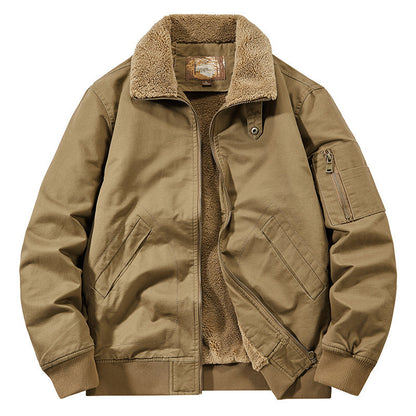 Men's teddy-lined pilot bomber jacket with sherpa lining and arm pocket Shop Velvia