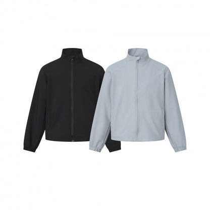 Unisex Lightweight technical short jacket with stand-up collar, concealed zipper and elastic cuffs Shop Velvia