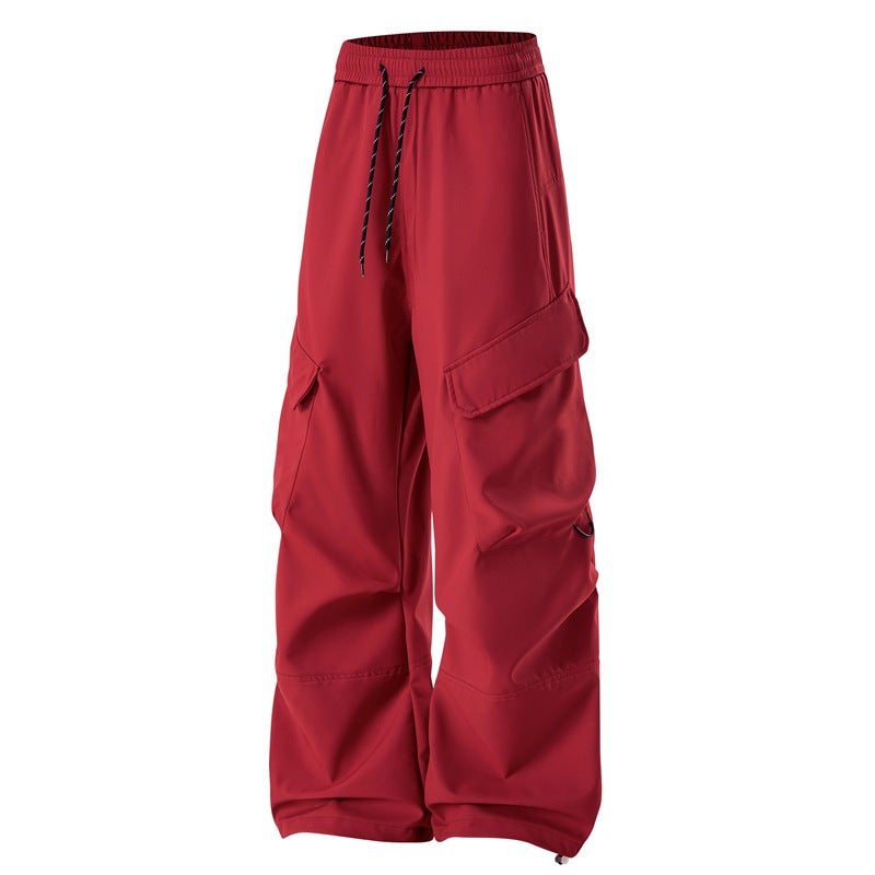 Men's Baggy Cargo Pants with Elastic Waistband, Multifunctional Pockets, and Adjustable Hem Shop Velvia