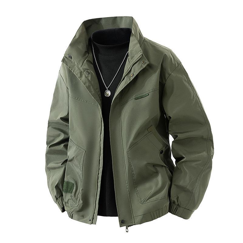 Men's Lightweight Technical Leisure Jacket with Stand-Up Collar, Concealed Zipper and Elastic Hem Shop Velvia