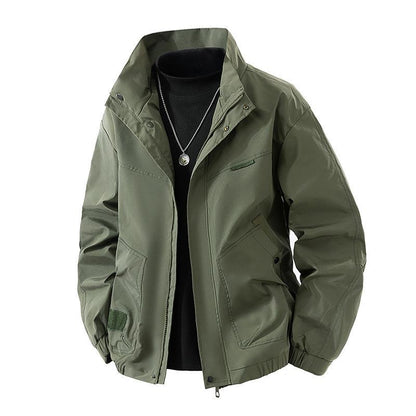 Men's Lightweight Technical Leisure Jacket with Stand-Up Collar, Concealed Zipper and Elastic Hem Shop Velvia