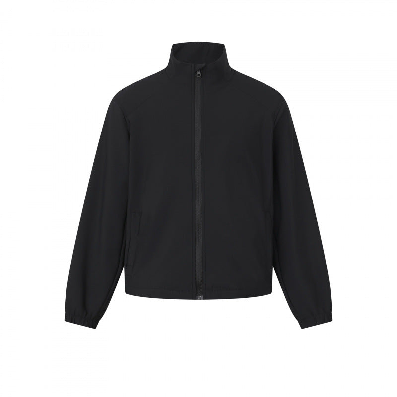 Unisex Lightweight technical short jacket with stand-up collar, concealed zipper and elastic cuffs Shop Velvia