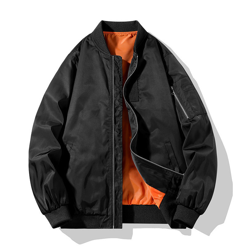 Men's Pilot Bomber Jacket in Military Look with Contrasting Lining, Arm Pocket and Ribbed Cuffs Shop Velvia