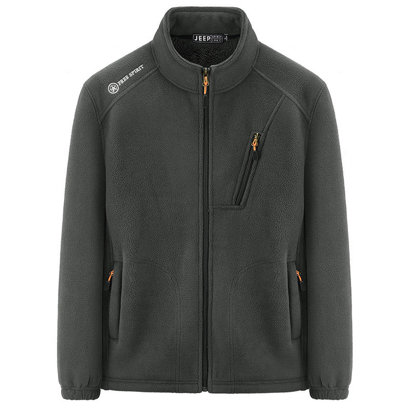 Men's thermal fleece jacket with Sherpa lining, stand-up collar and zippered pockets Shop Velvia