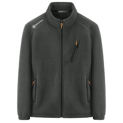 Men's thermal fleece jacket with Sherpa lining, stand-up collar and zippered pockets Shop Velvia