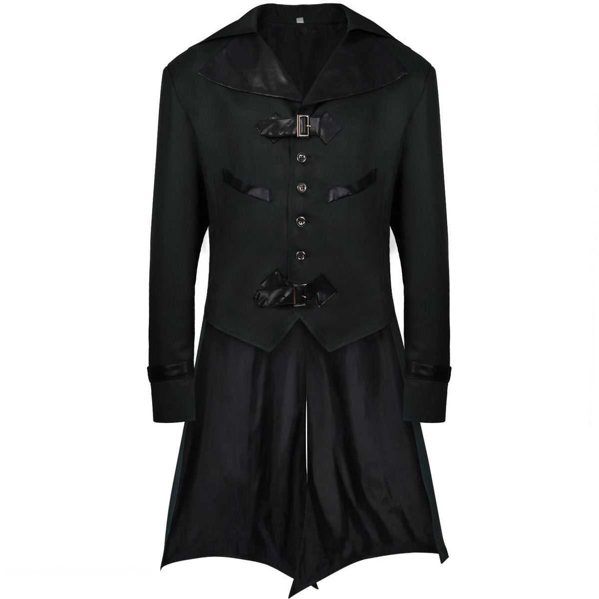 Men's longer coat with double-layer shoulder cape, concealed zipper inner lining and adjustable cuffs Shop Velvia